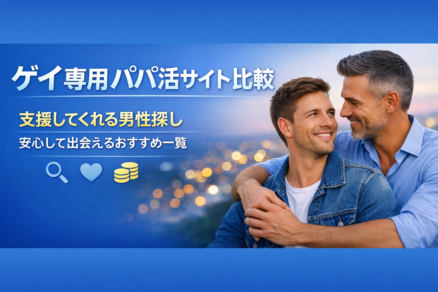 ゲイ専用パパ活サイト比較｜毎月10万円以上も支援してくれる男性探し